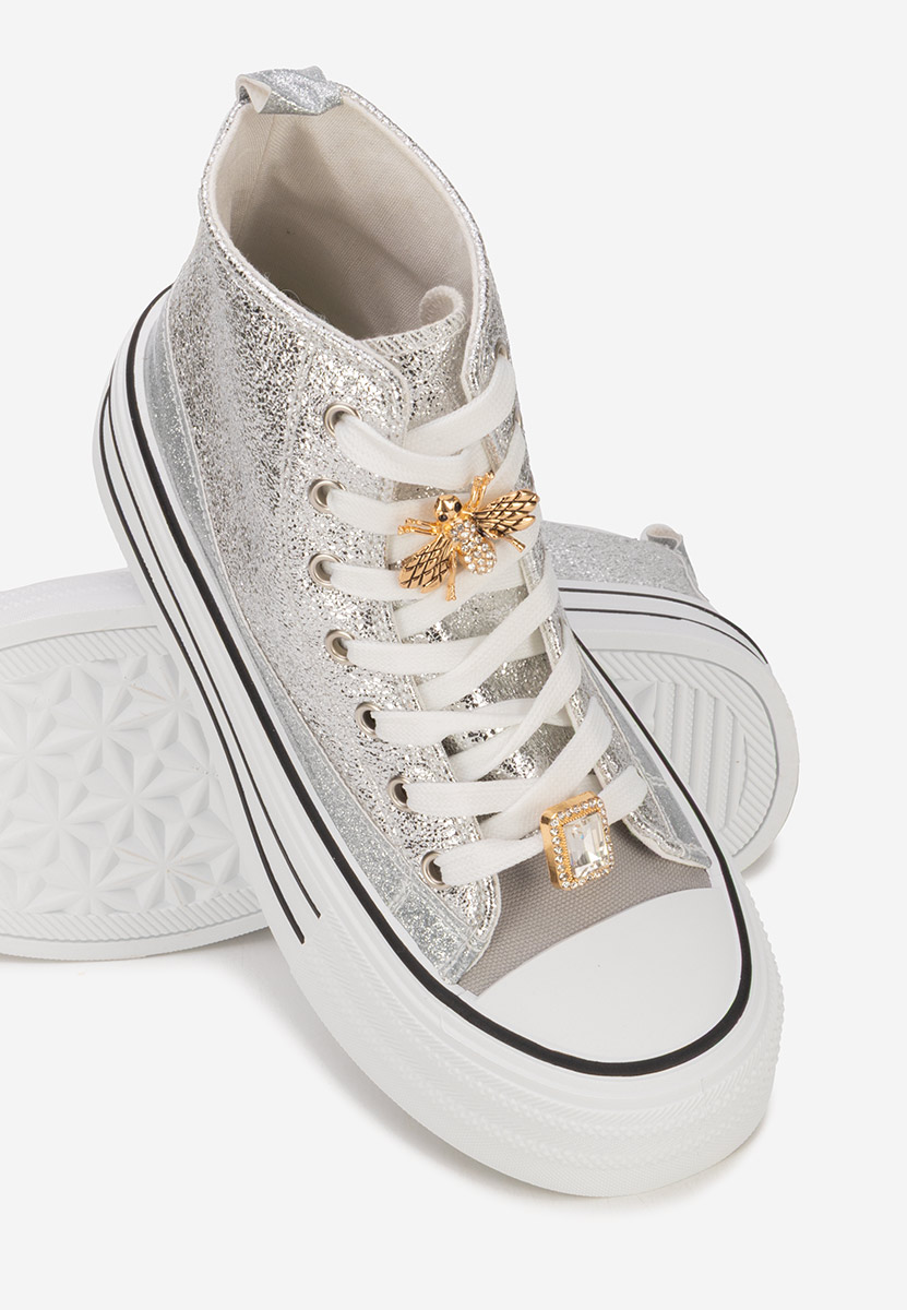 Tenisi cu platformă Trixy argintii