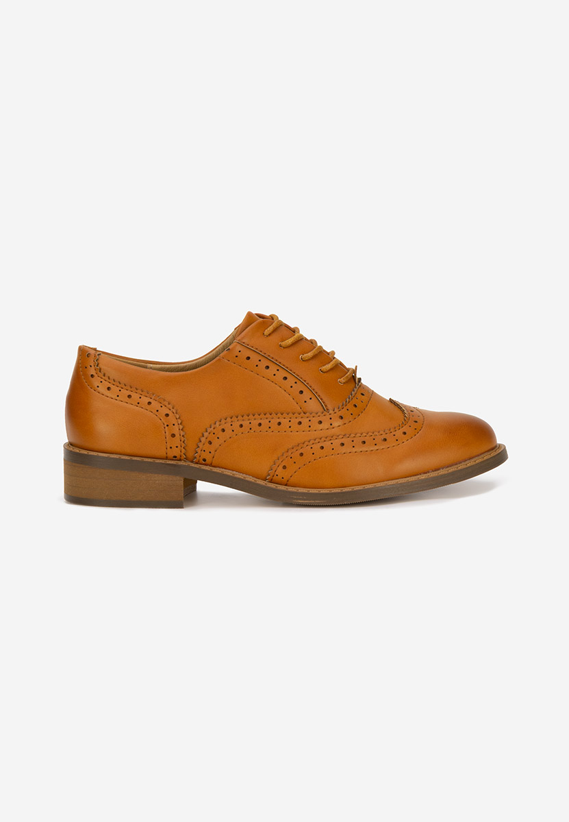 Pantofi dama brogue Cilora camel