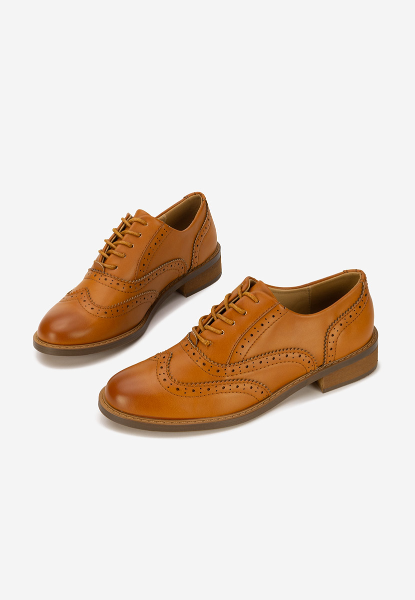 Pantofi dama brogue Cilora camel