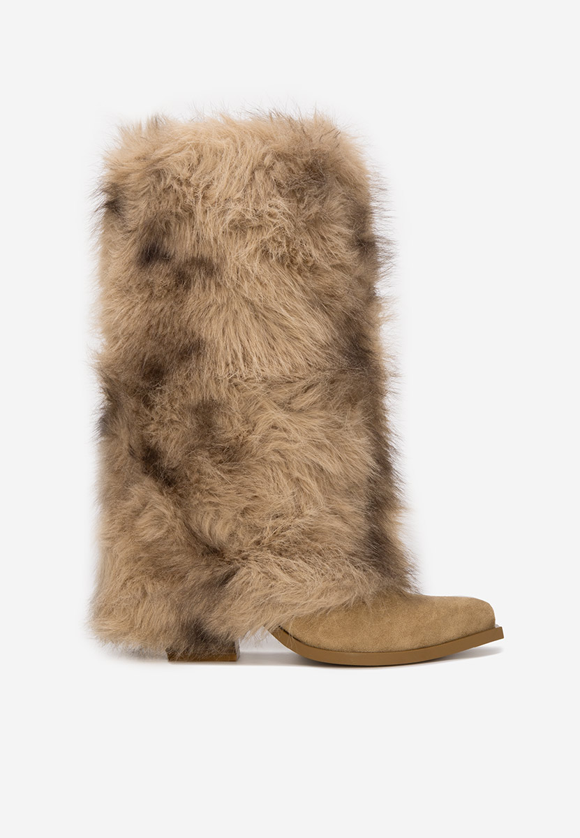 Cizme imblanite dama Olivine kaki