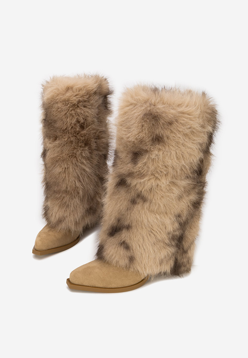 Cizme imblanite dama Olivine kaki