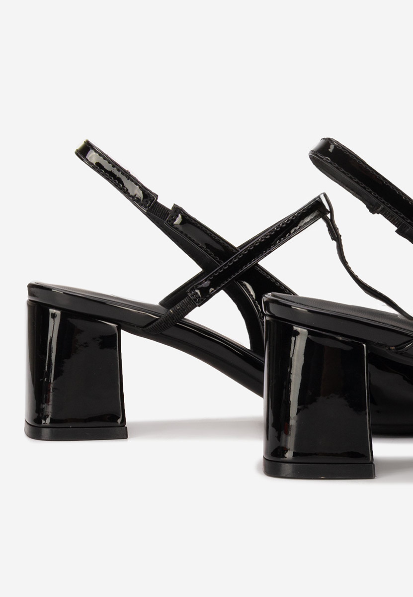 Pantofi slingback Margit negri