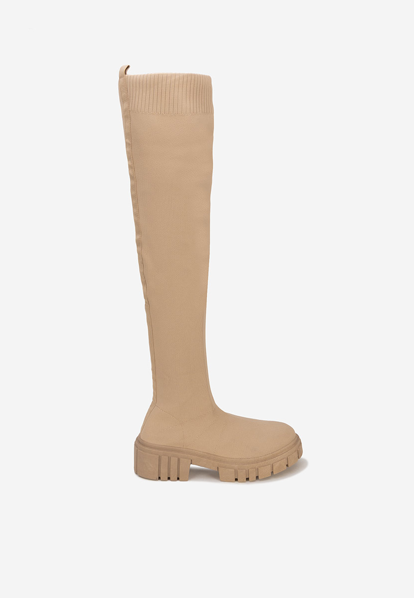 Cizme lungi dama Raena kaki