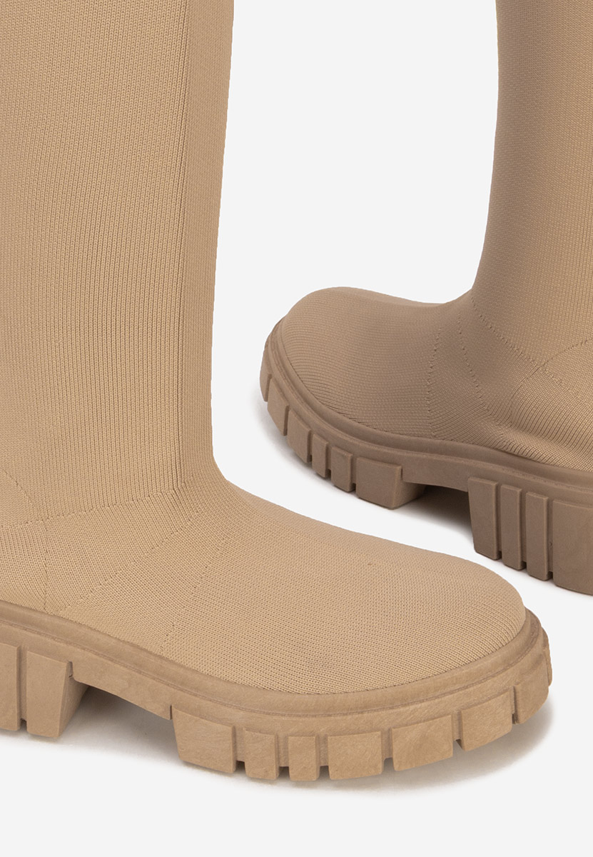 Cizme lungi dama Raena kaki