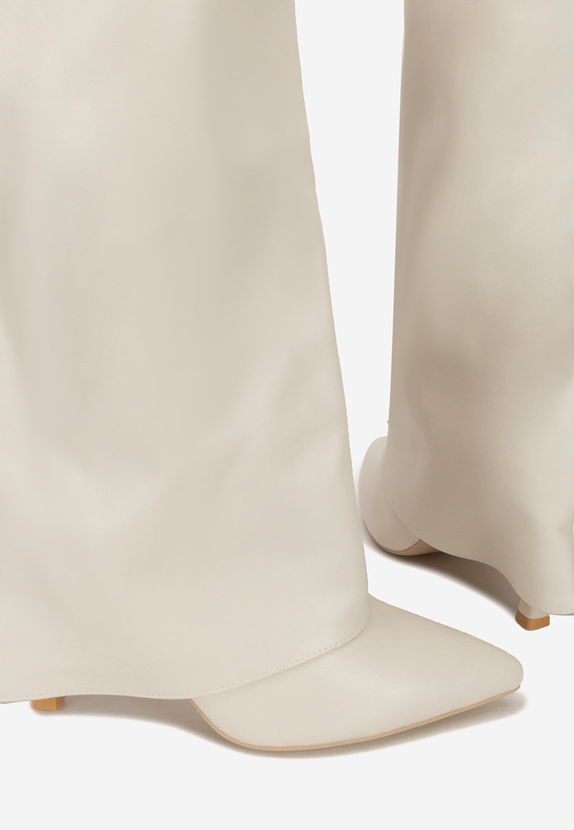 Cizme cu toc subtire Brynora bej