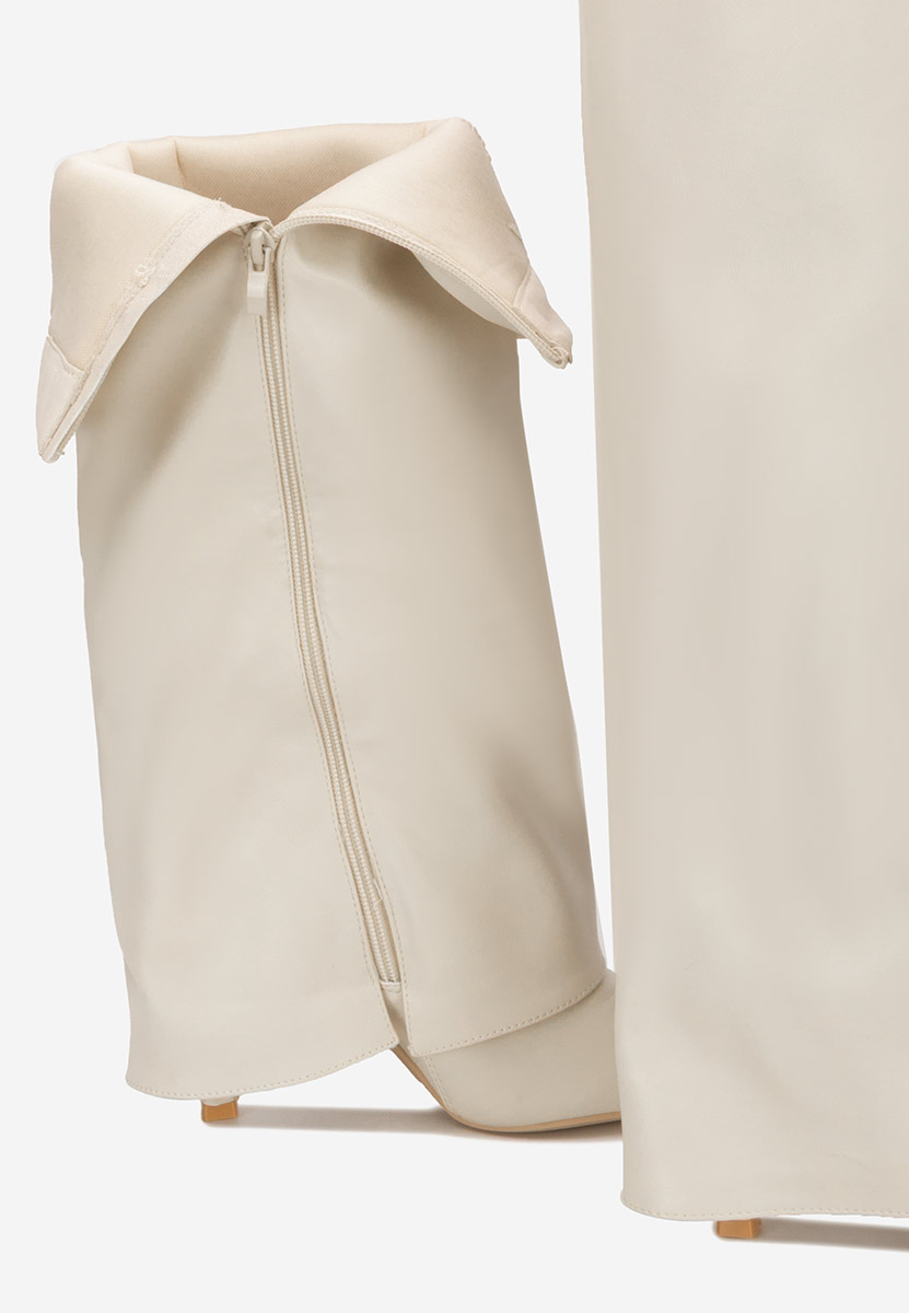 Cizme cu toc subtire Brynora bej