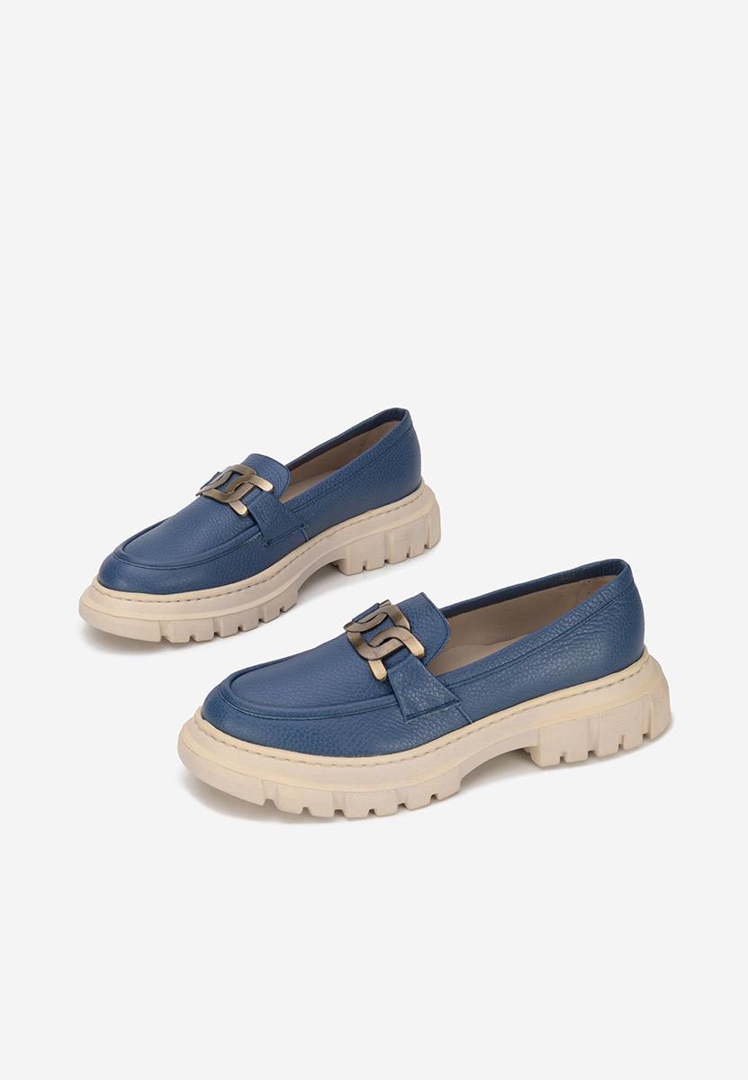 Mocasini piele naturala Haza V3 navy