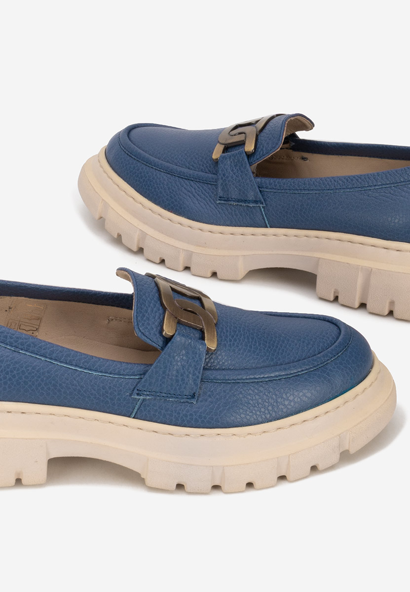 Mocasini piele naturala Haza V3 navy