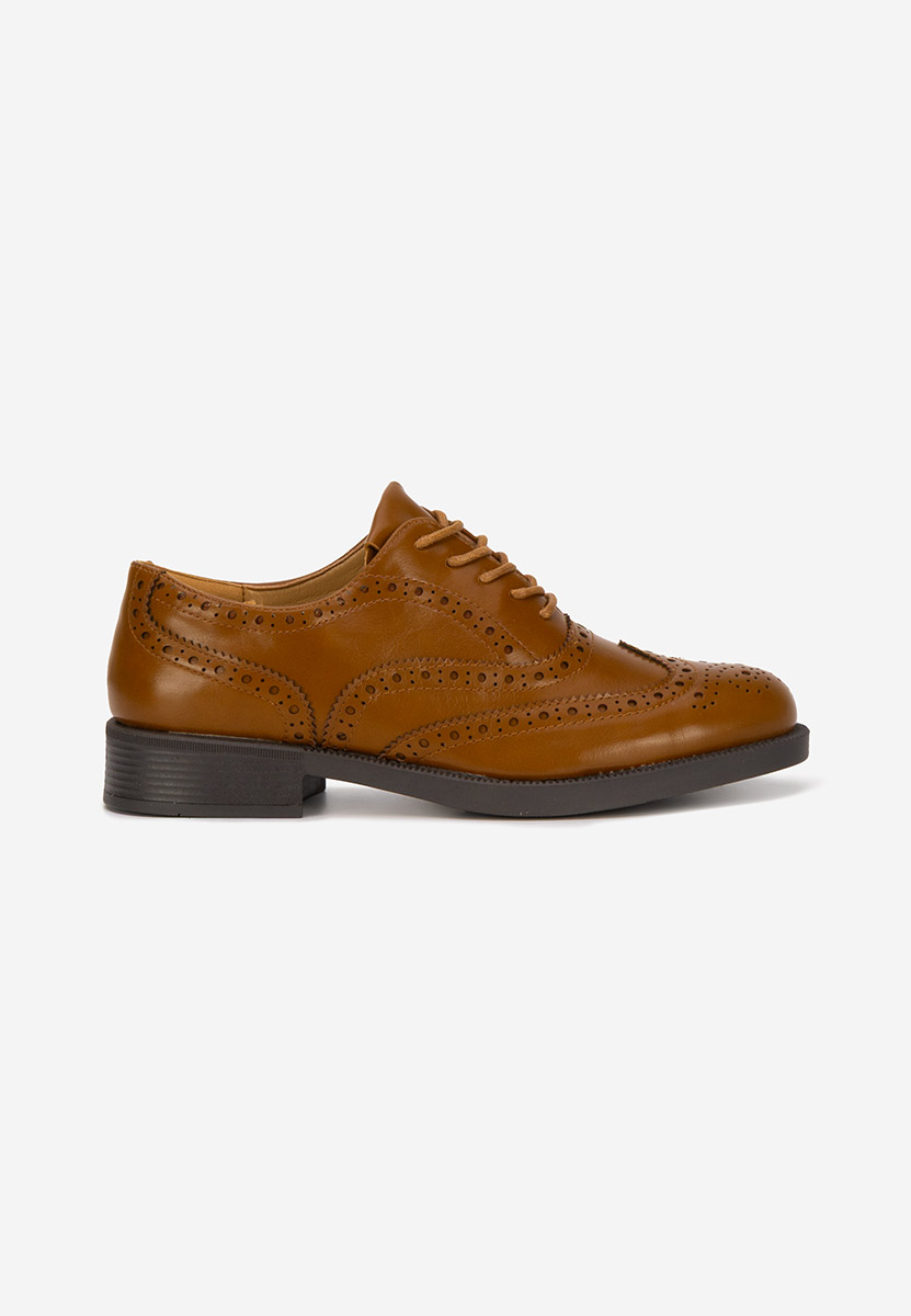 Pantofi dama brogue Valira camel