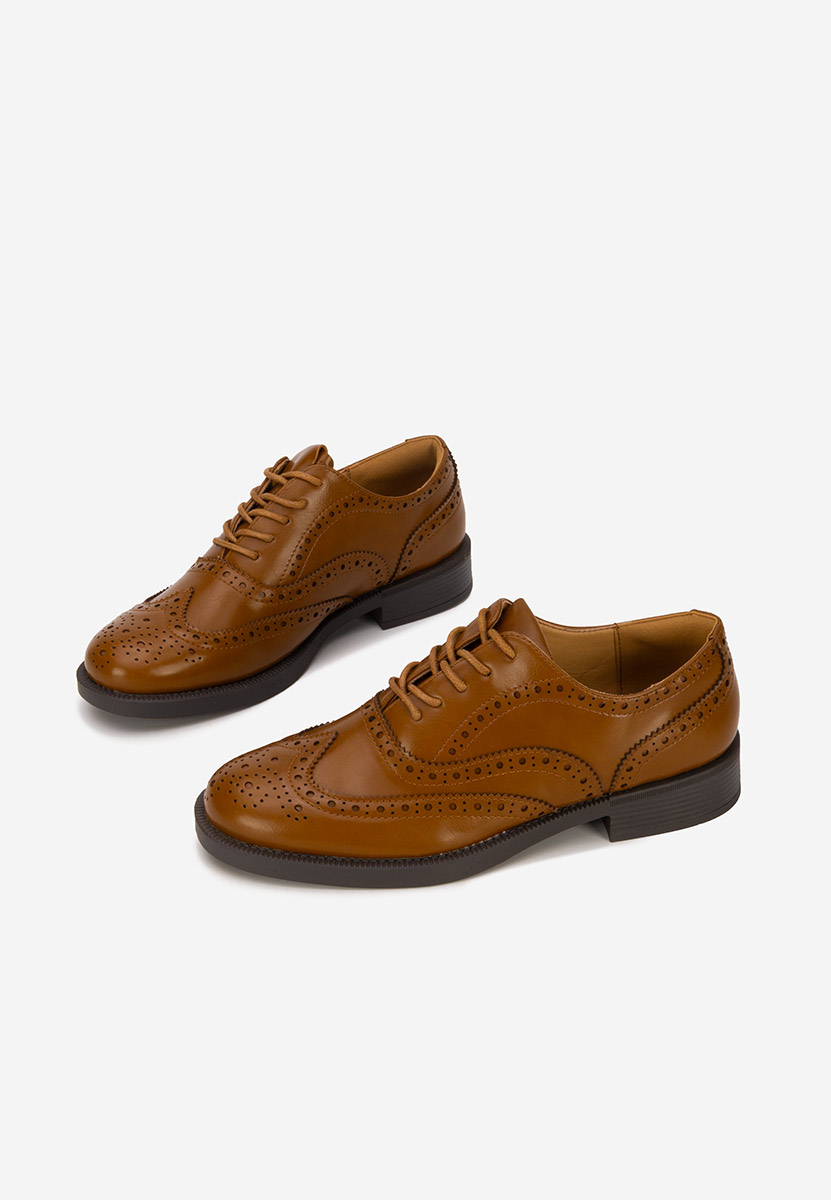 Pantofi dama brogue Valira camel