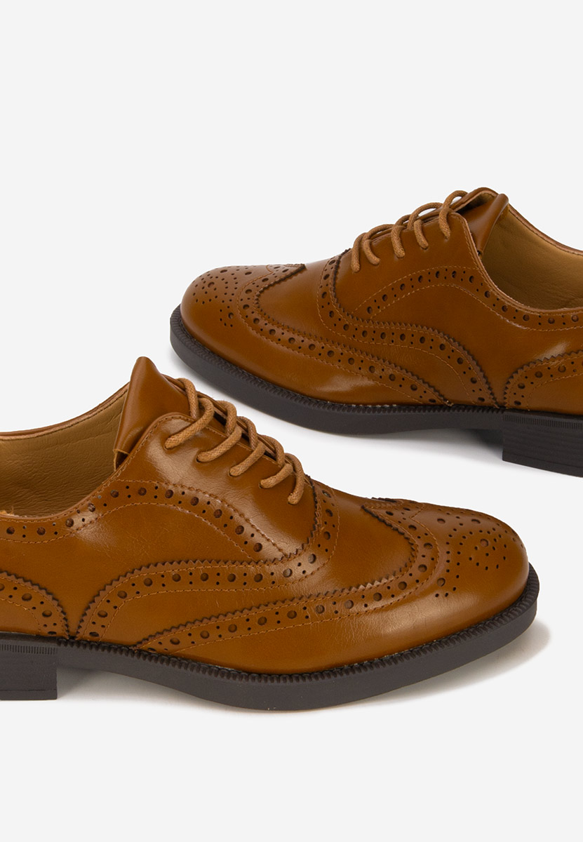 Pantofi dama brogue Valira camel