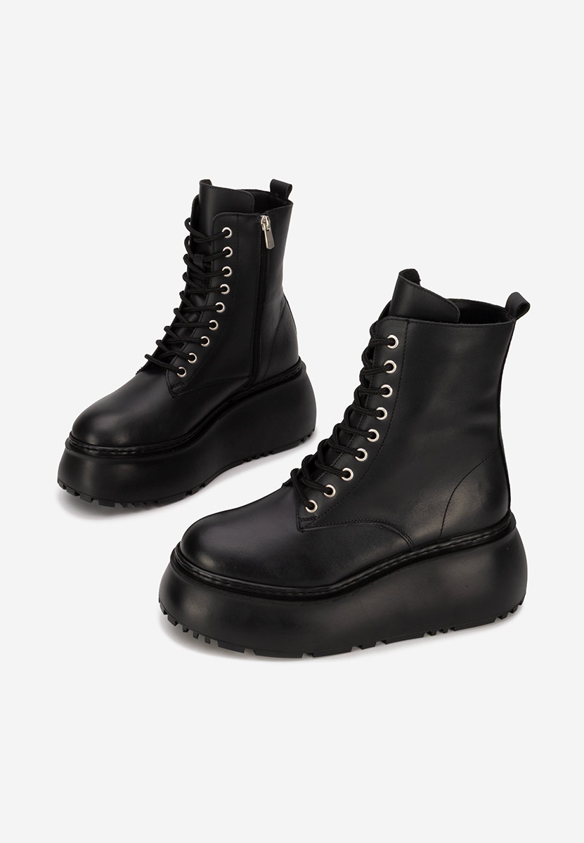 Ghete cu platformă Luisena negre