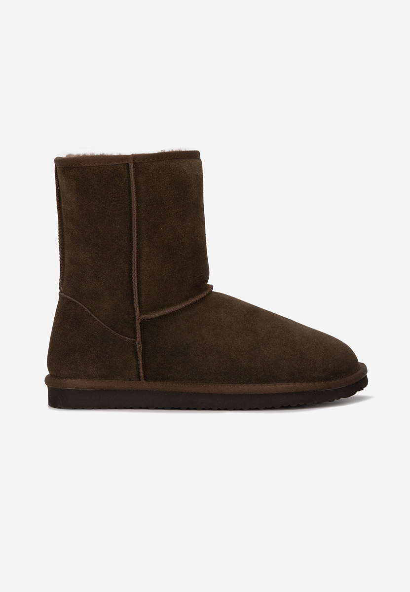 Cizme tip ugg Crisea maro