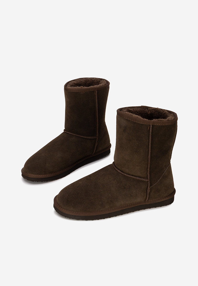 Cizme tip ugg Crisea maro