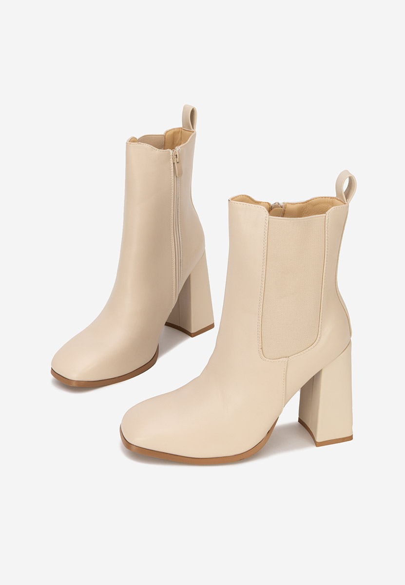 Botine chelsea dama Anaela bej