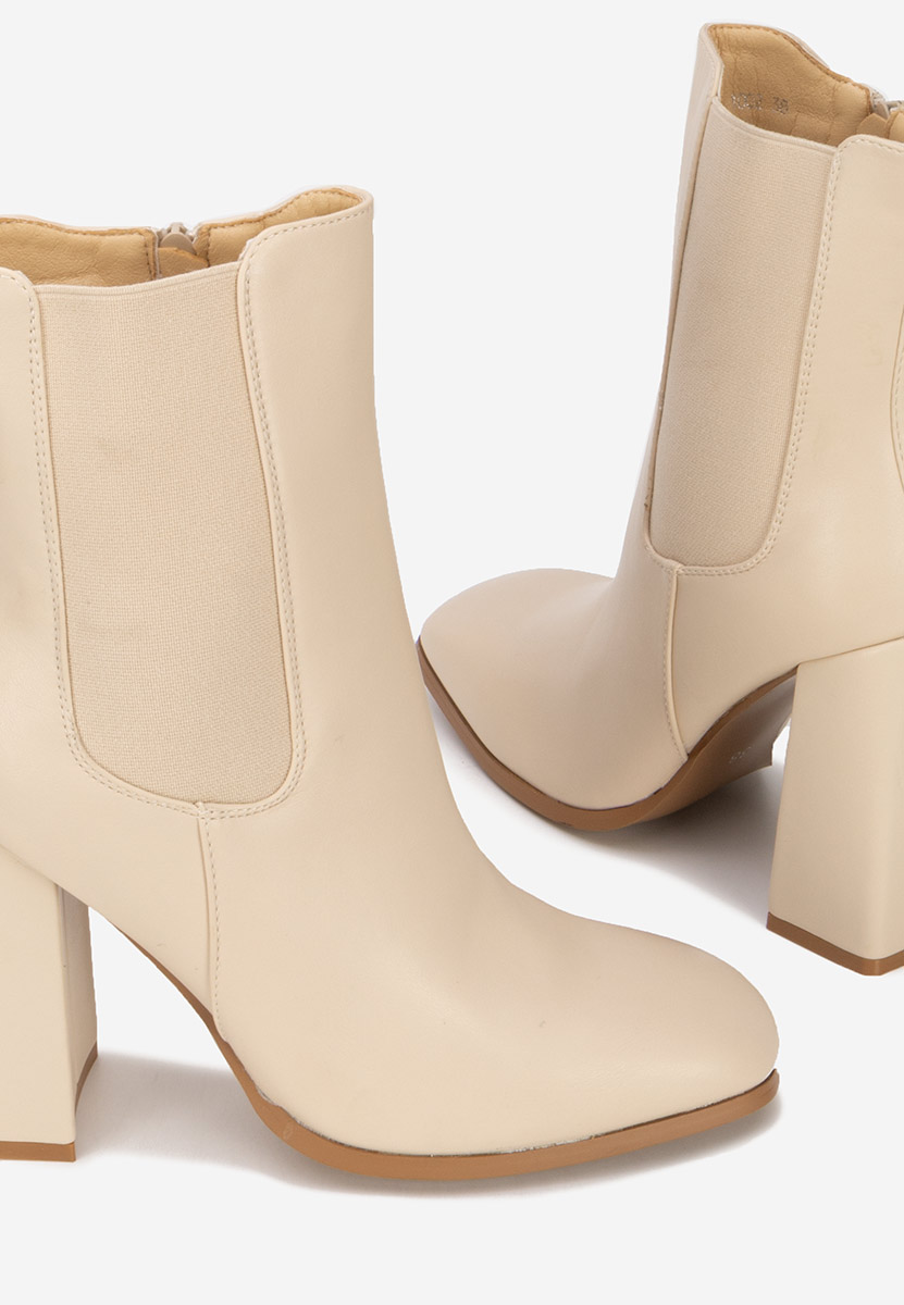 Botine chelsea dama Anaela bej