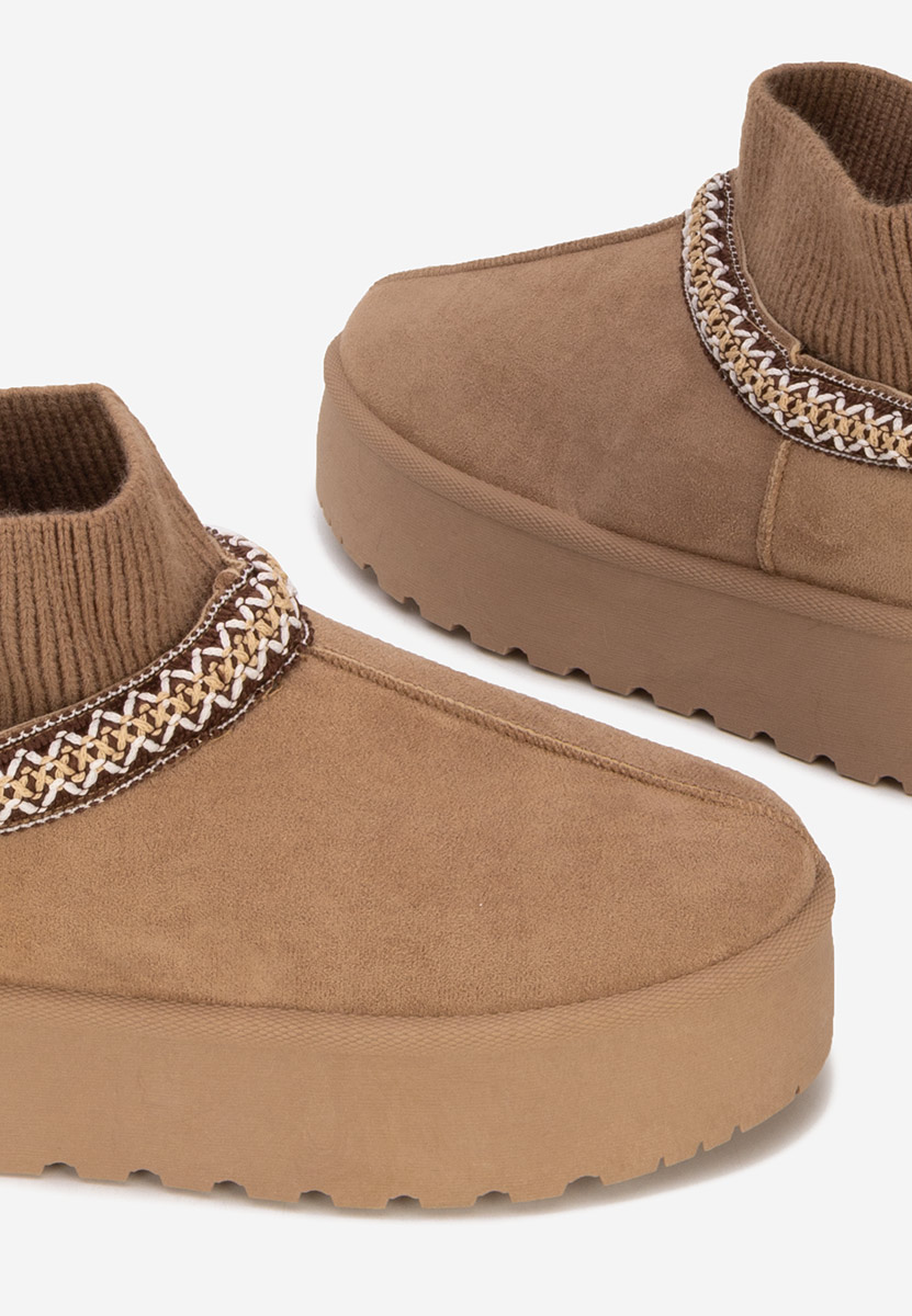 Cizme tip ugg Anadelia kaki