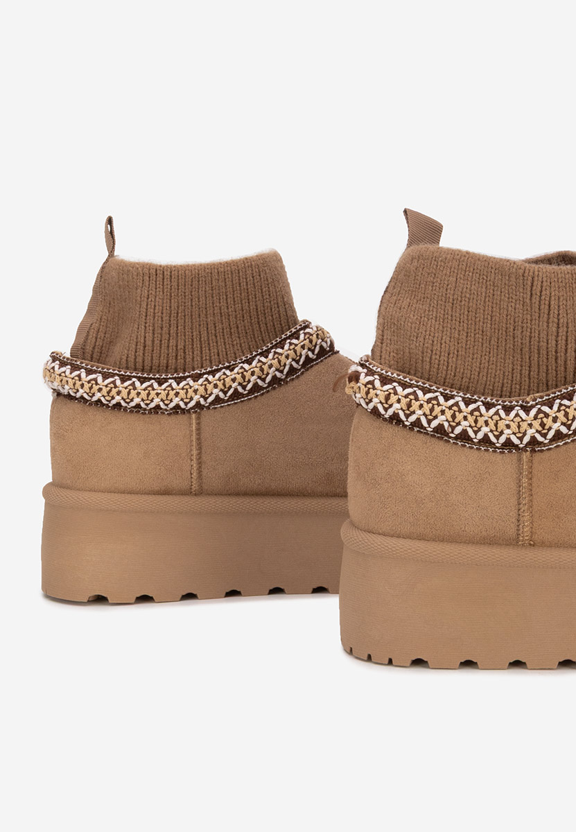 Cizme tip ugg Anadelia kaki