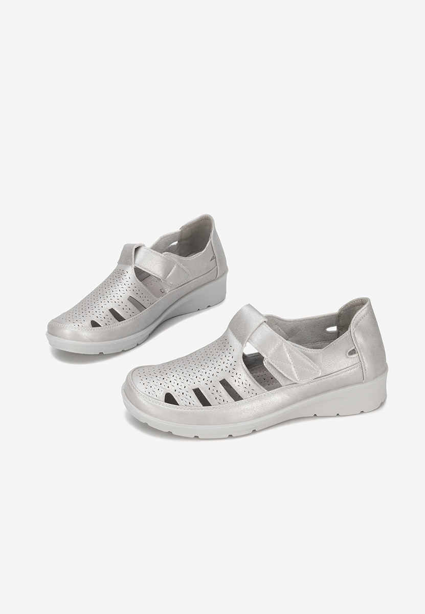 Espadrile dama Gerania argintii