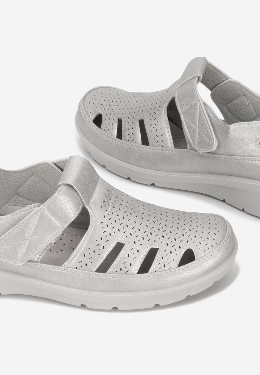 Espadrile dama Gerania argintii