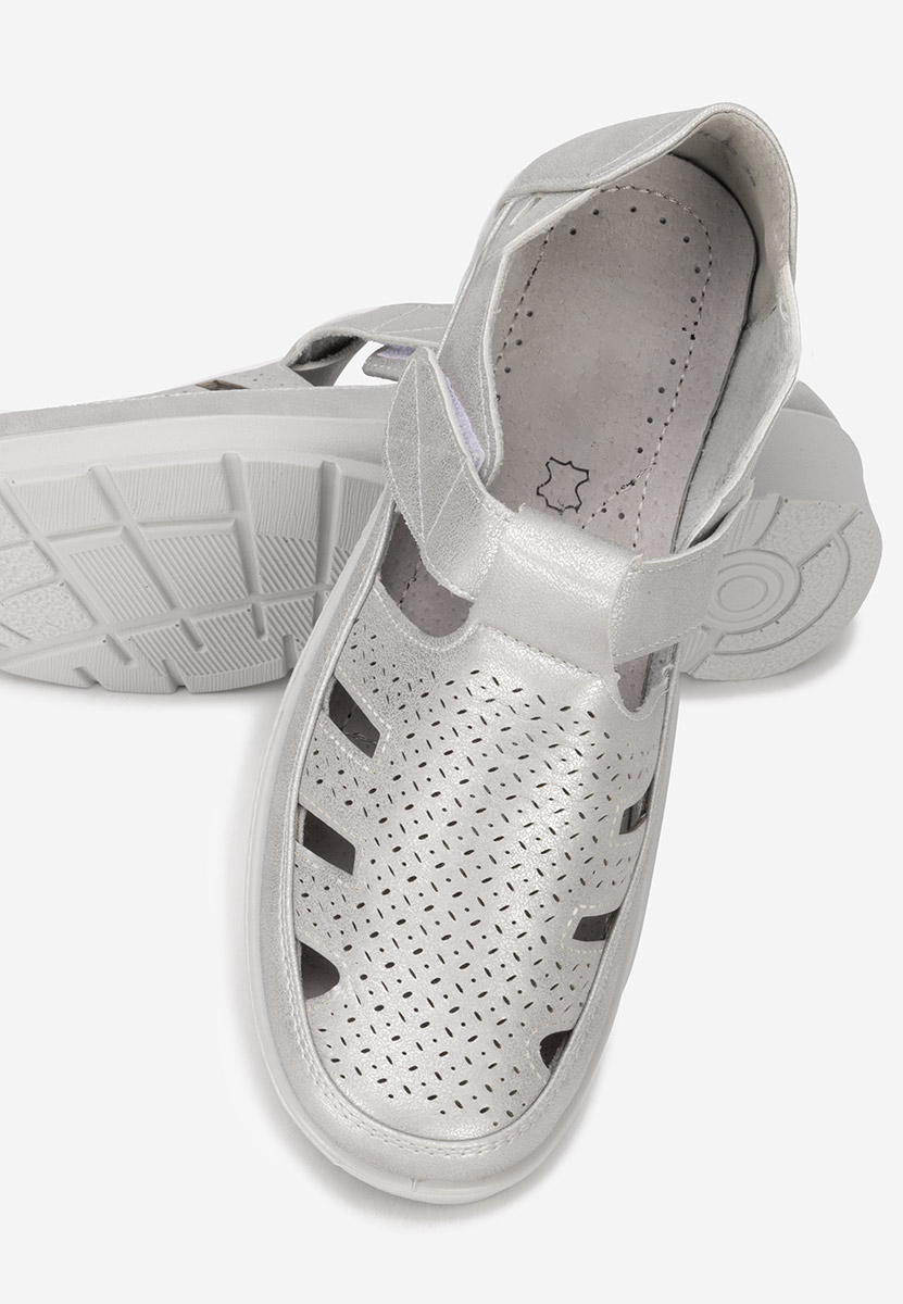 Espadrile dama Gerania argintii