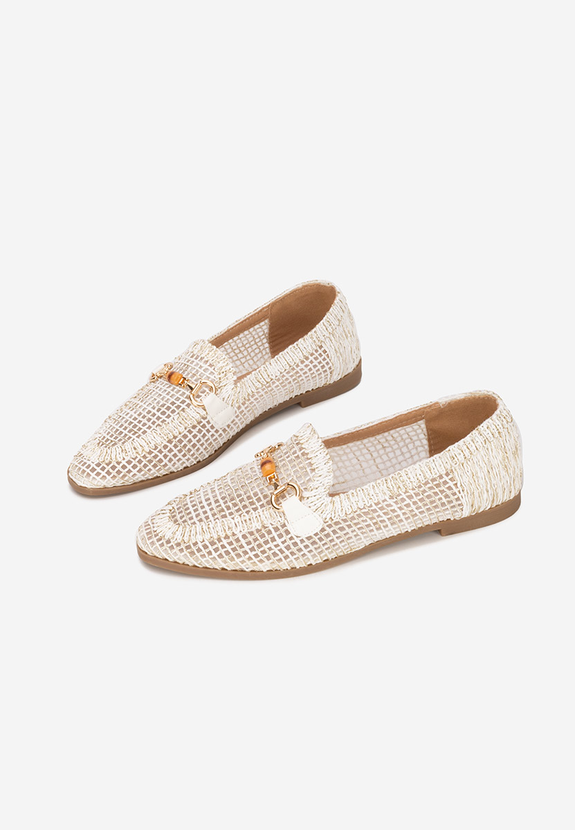 Mocasini dama Jayna albi