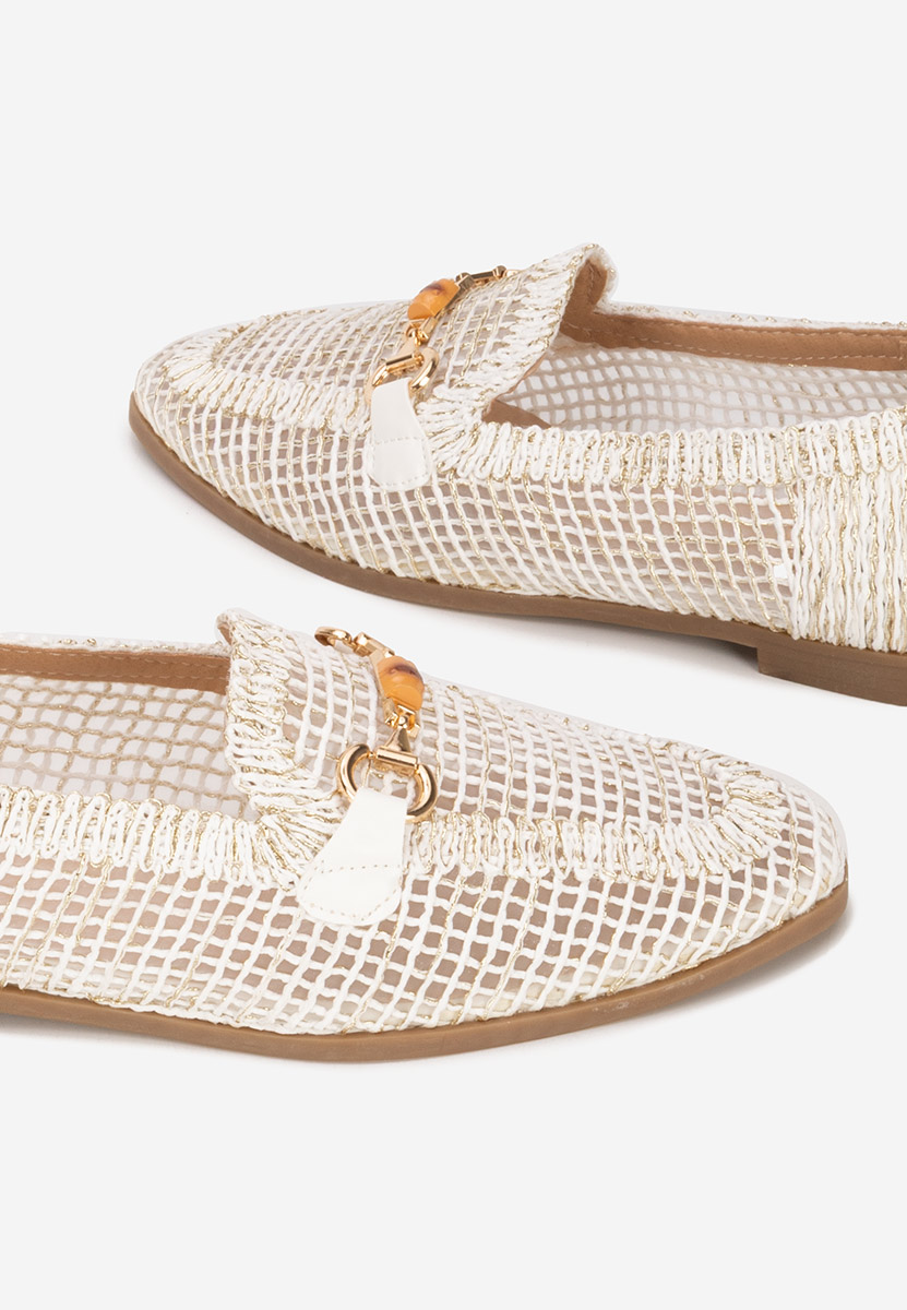 Mocasini dama Jayna albi