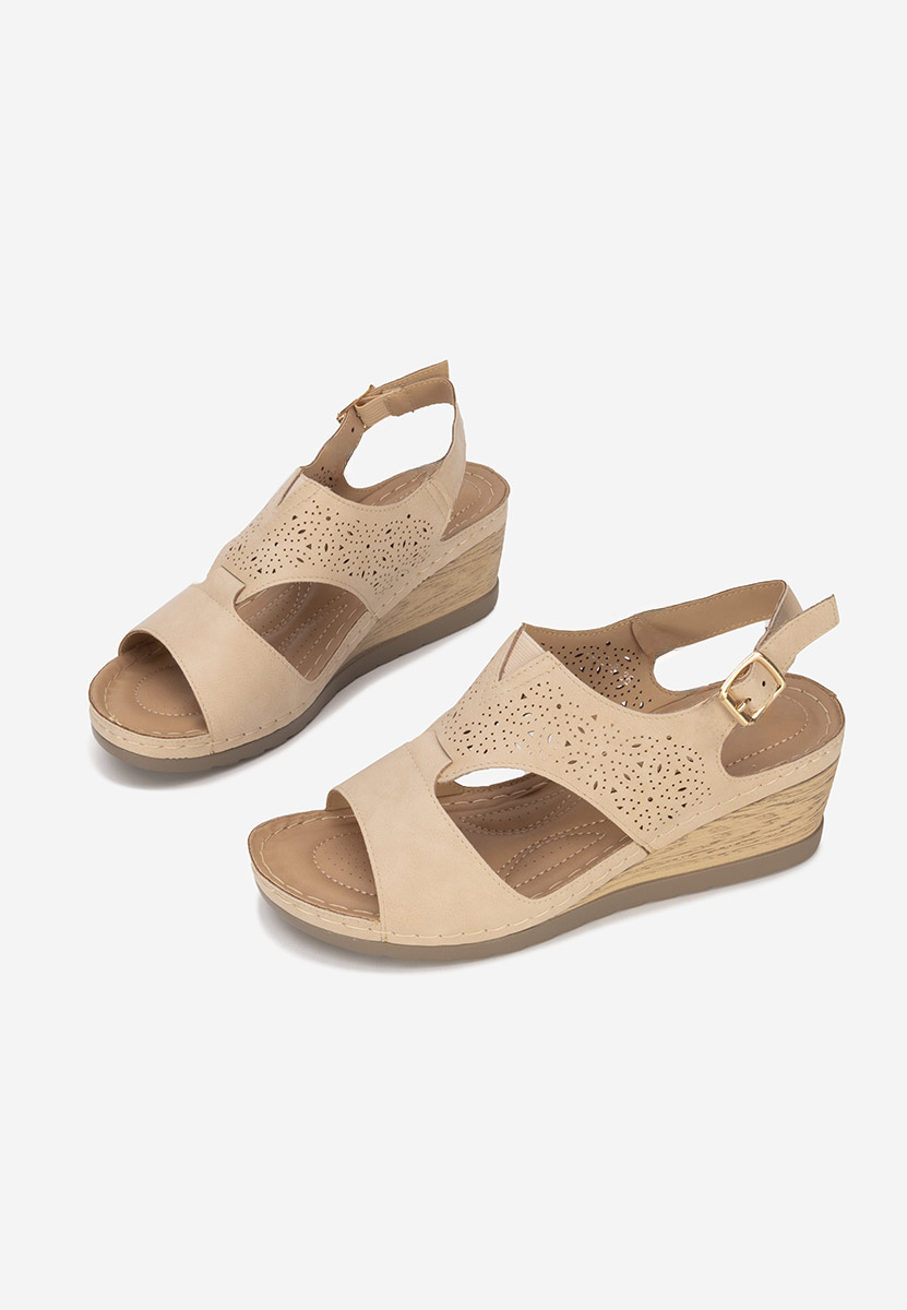 Sandale cu platforma Vernia bej