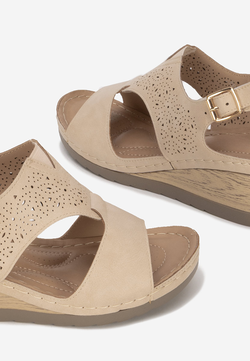 Sandale cu platforma Vernia bej