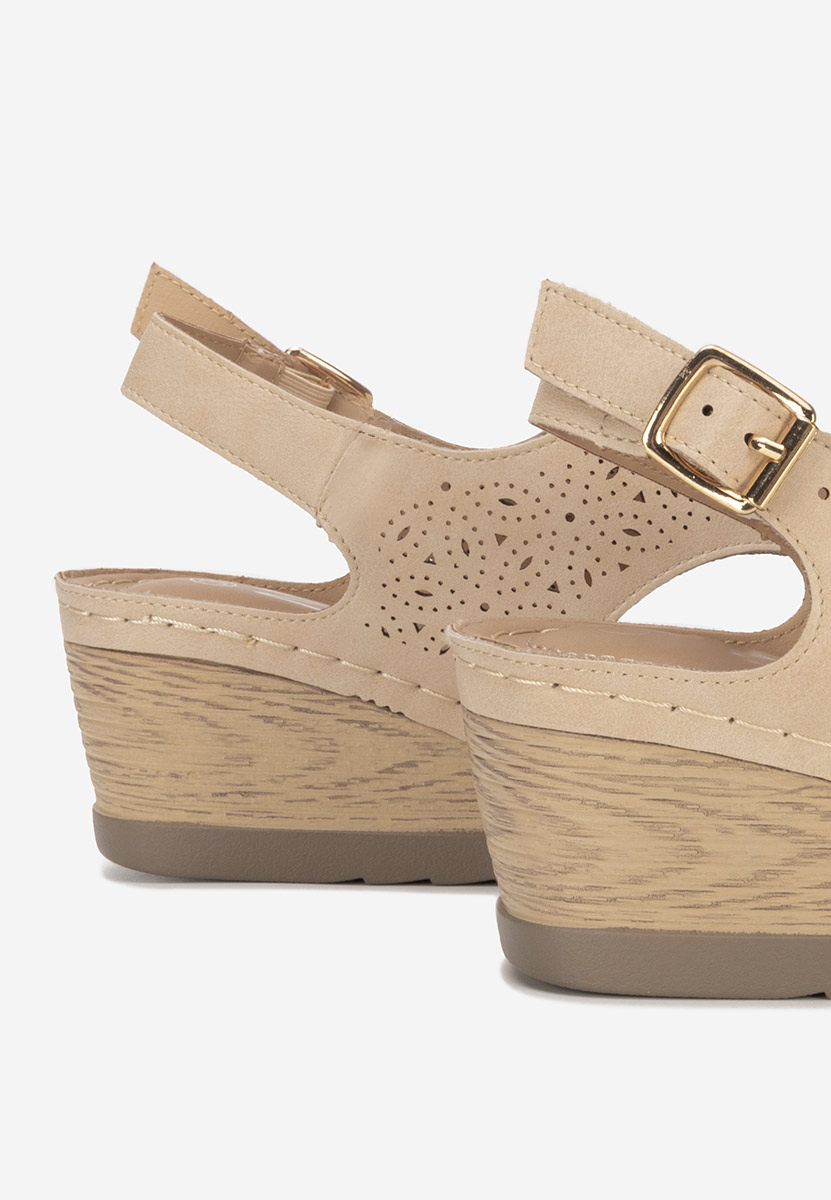 Sandale cu platforma Vernia bej