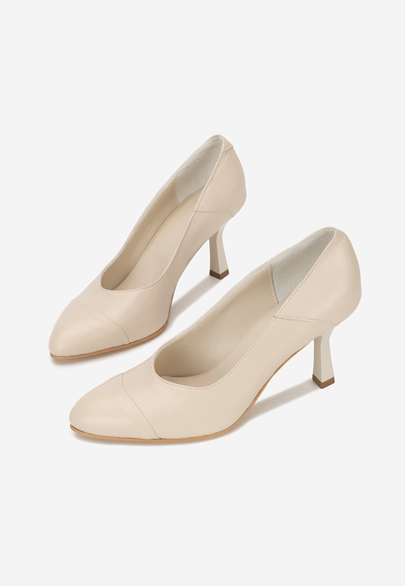 Pantofi cu toc Colie bej