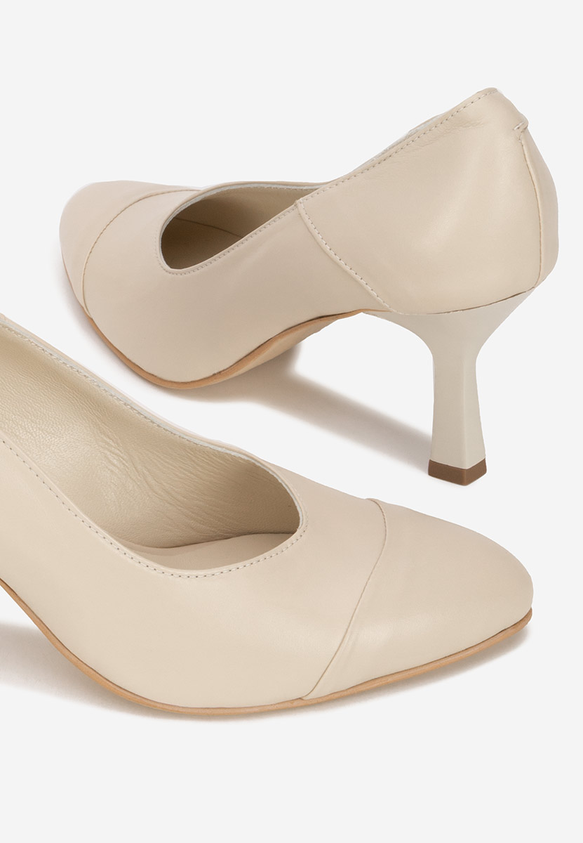Pantofi cu toc Colie bej
