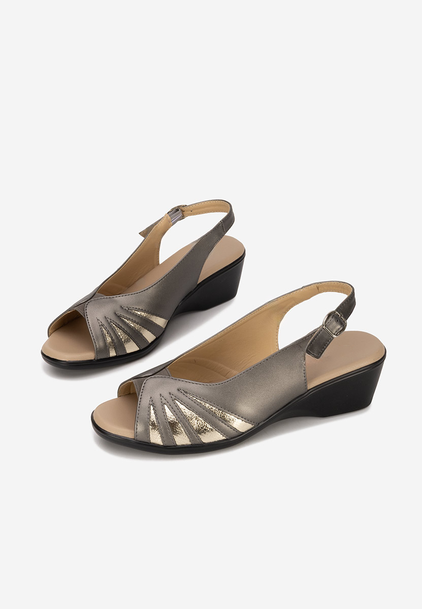 Sandale cu toc mic Marelia gri