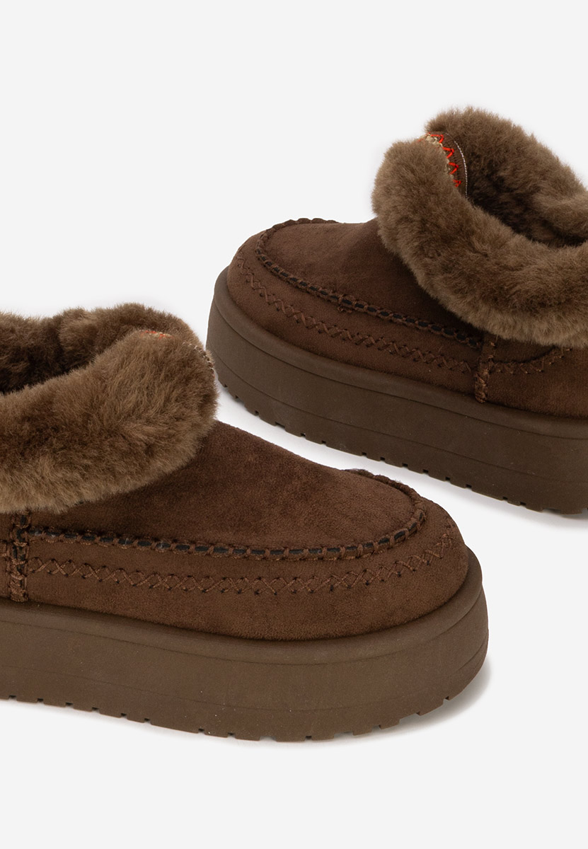 Cizme tip ugg Sarida maro