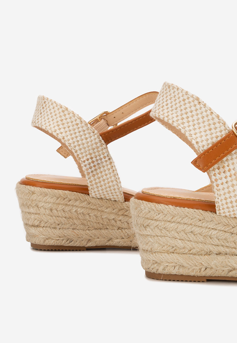 Sandale tip espadrile Elioth albe