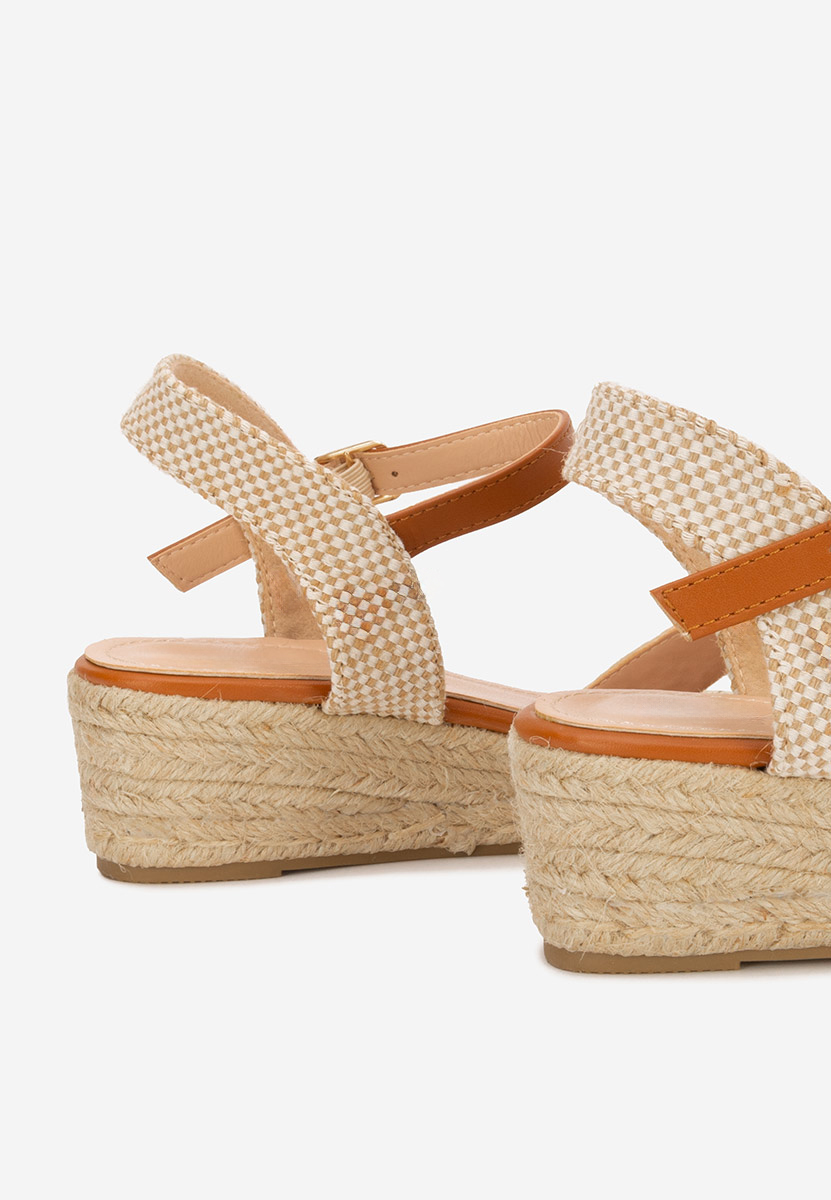 Sandale tip espadrile Elioth V2 albe