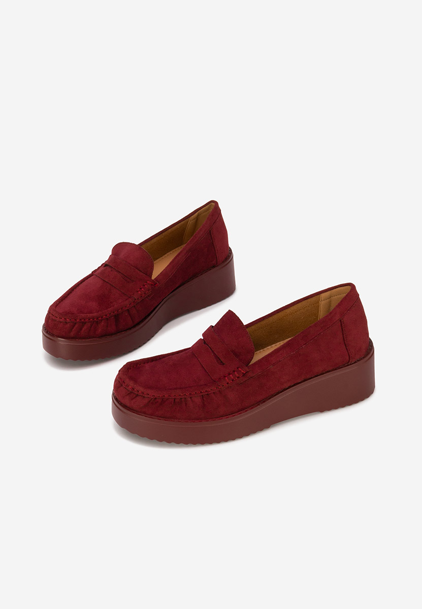 Mocasini cu platforma Snuvia grena