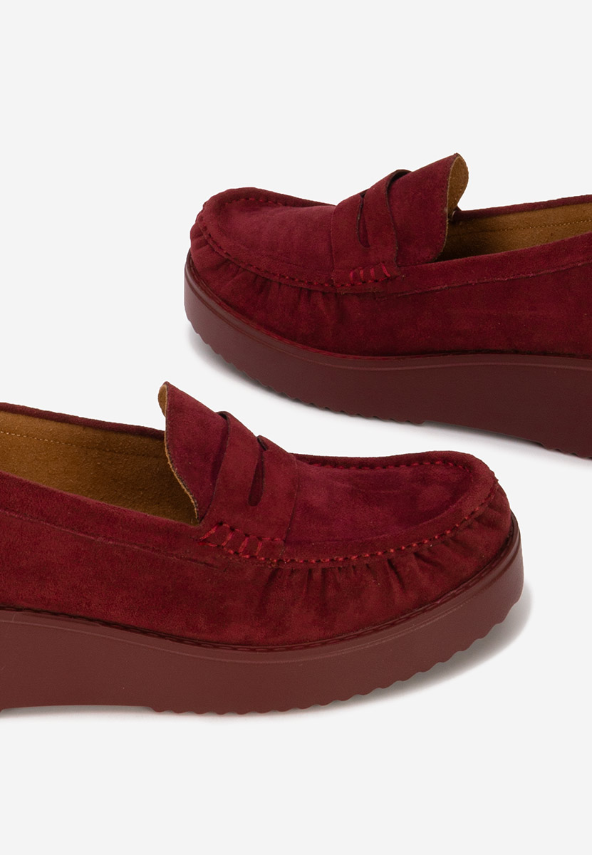 Mocasini cu platforma Snuvia grena