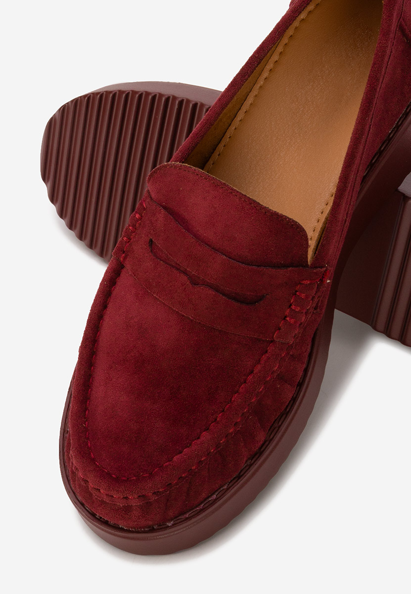 Mocasini cu platforma Snuvia grena