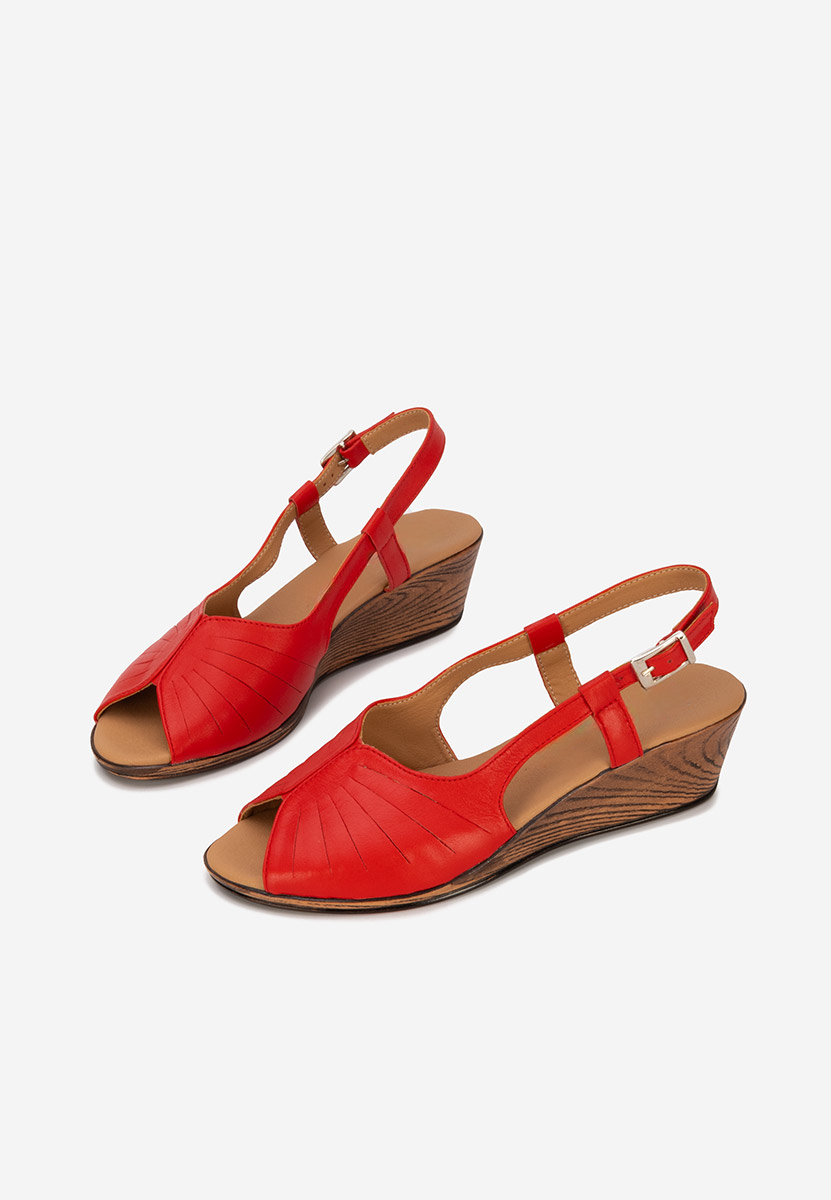 Sandale cu talpa ortopedica Lovara rosii