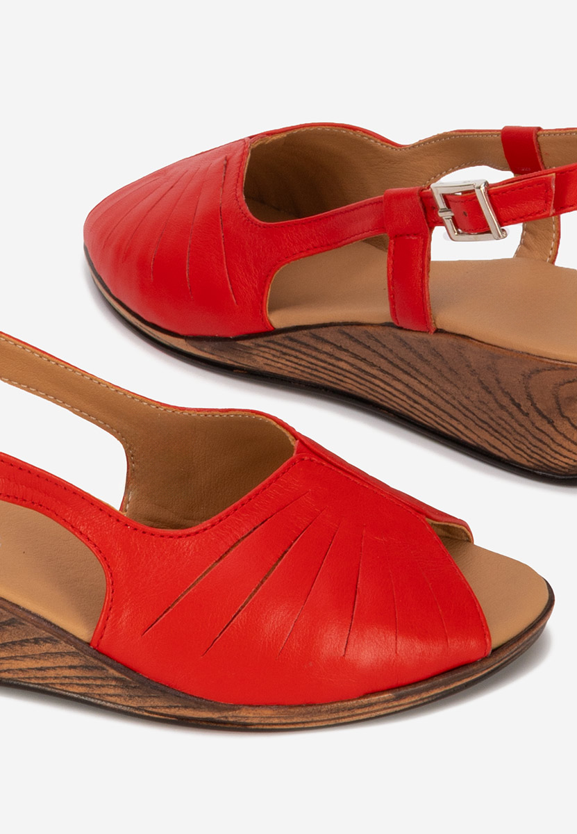 Sandale cu talpa ortopedica Lovara rosii