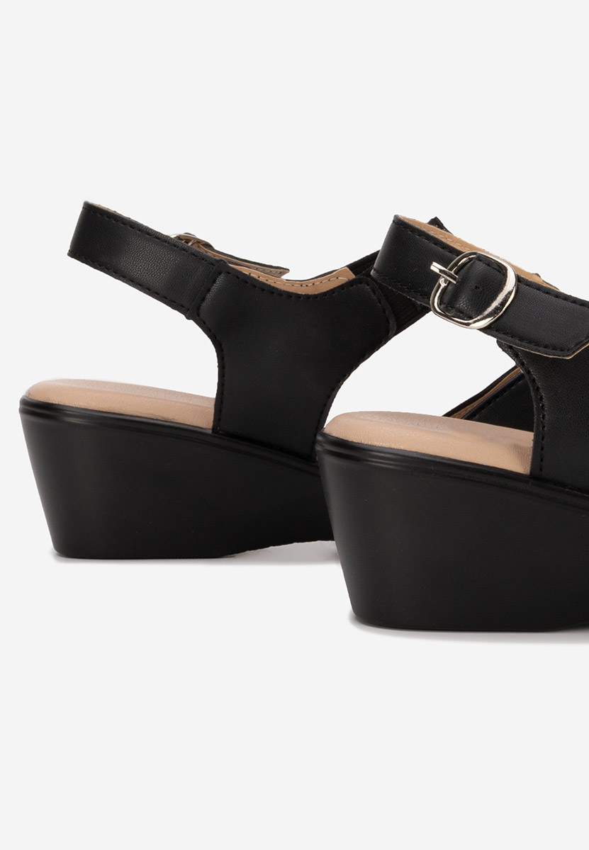 Sandale cu talpa ortopedica Sendra negre