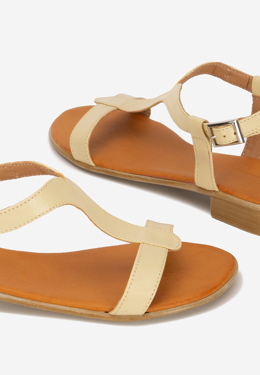 Sandale dama piele Nocella galbene