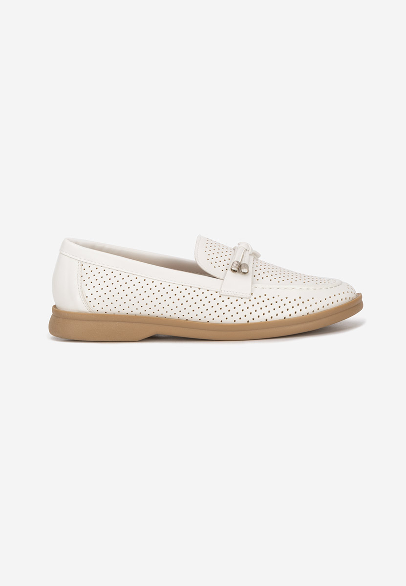 Mocasini de vara dama Morvana V3 albi