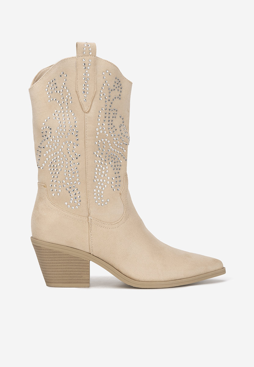 Cizme cowboy dama Avice bej