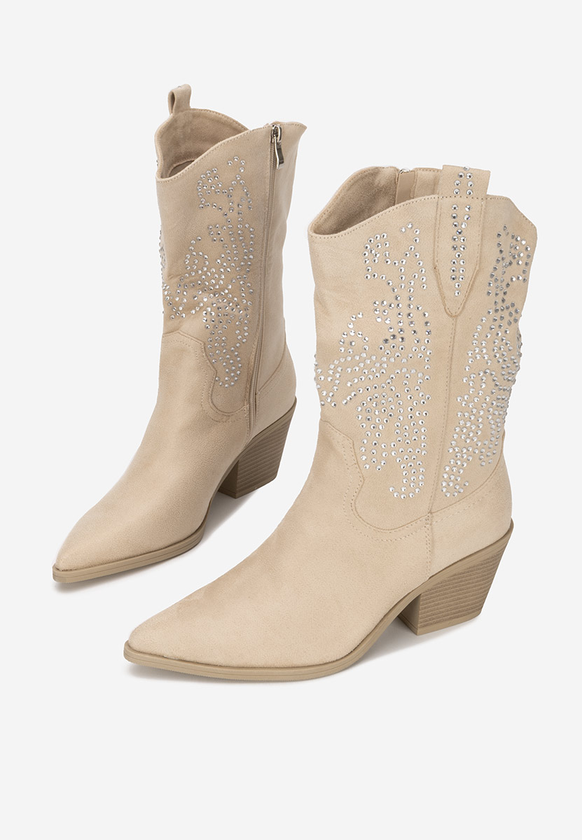 Cizme cowboy dama Avice bej