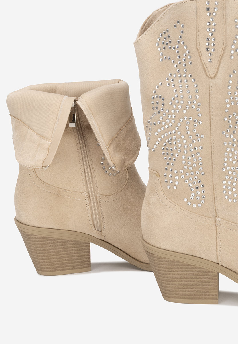 Cizme cowboy dama Avice bej