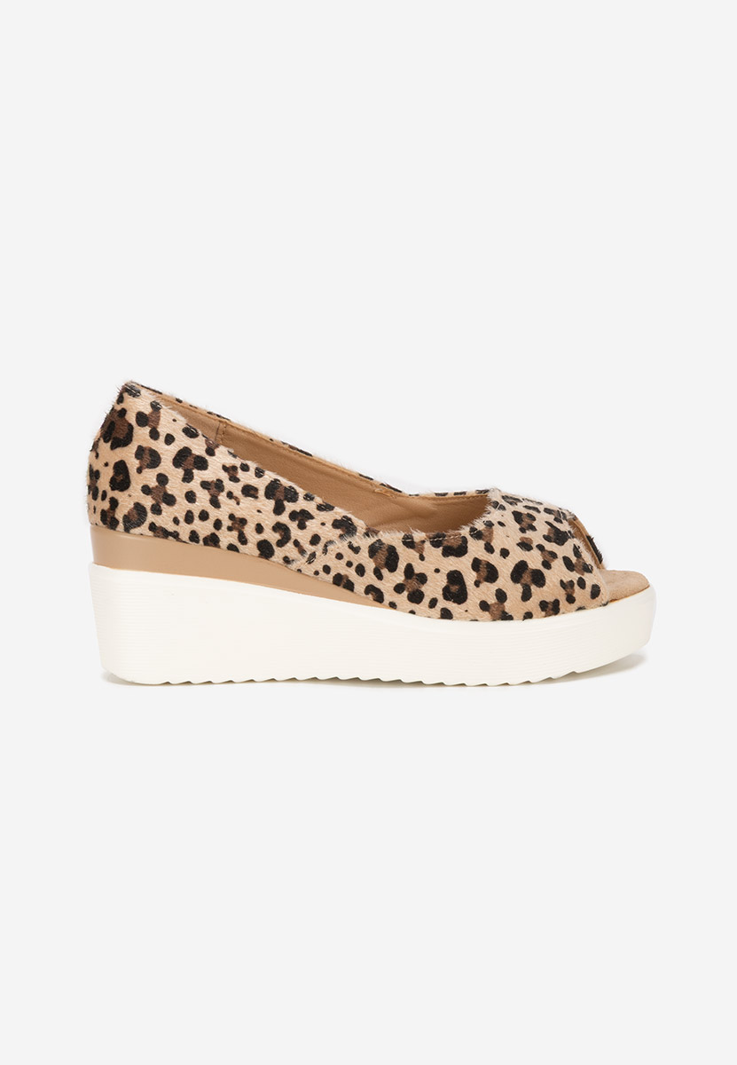 Pantofi cu platforma Luannsa leopard
