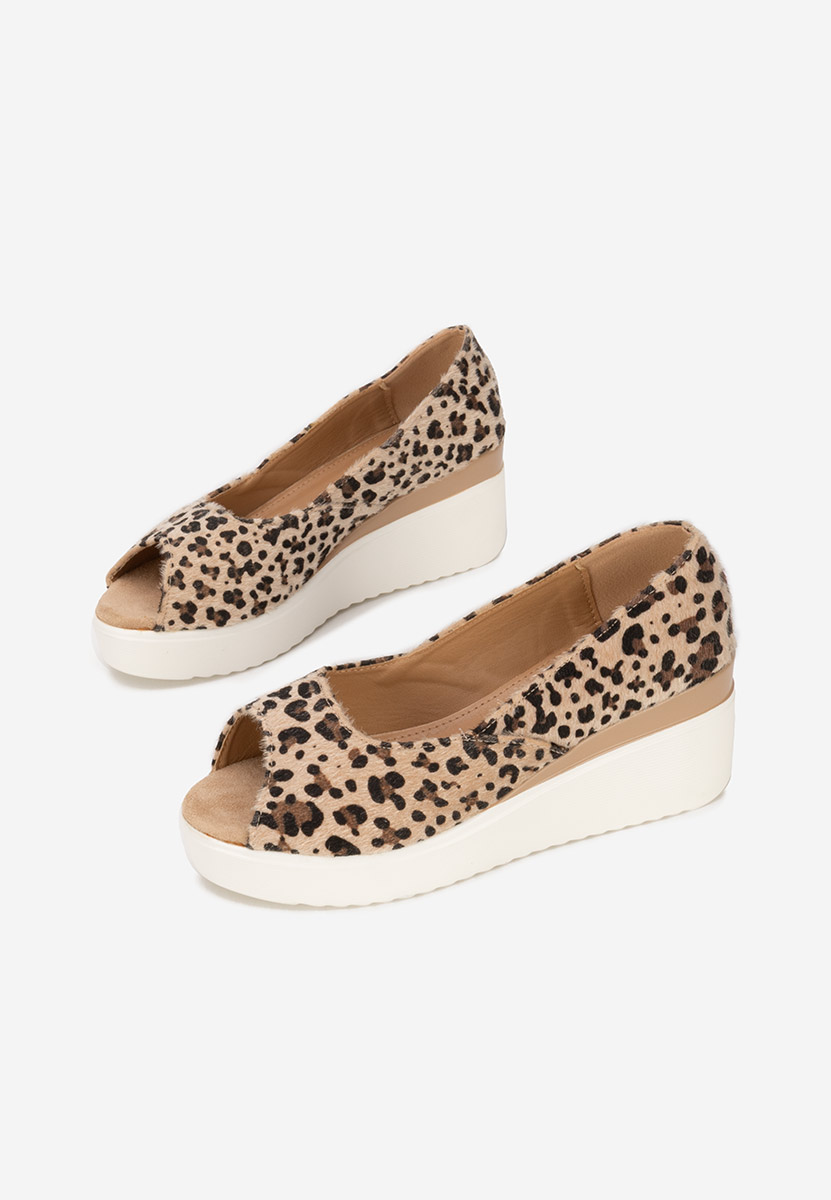 Pantofi cu platforma Luannsa leopard
