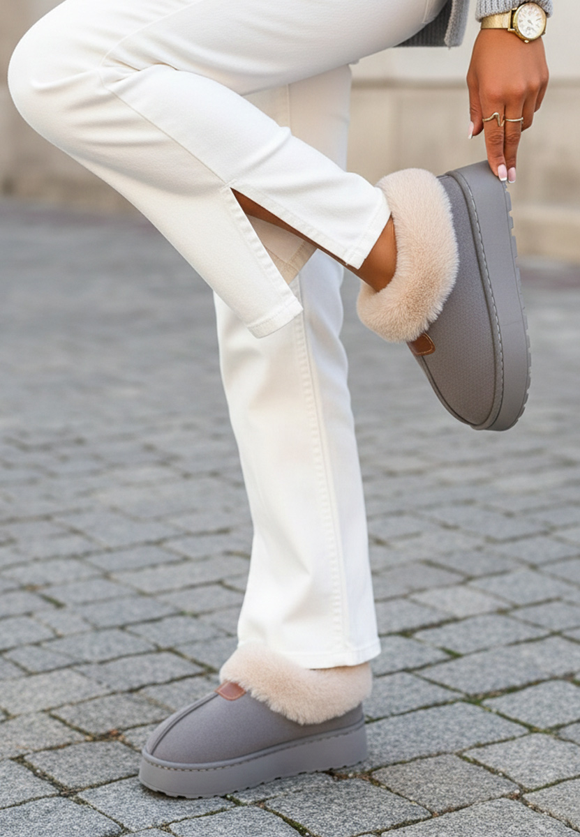 Ghete cu platformă Elarva gri